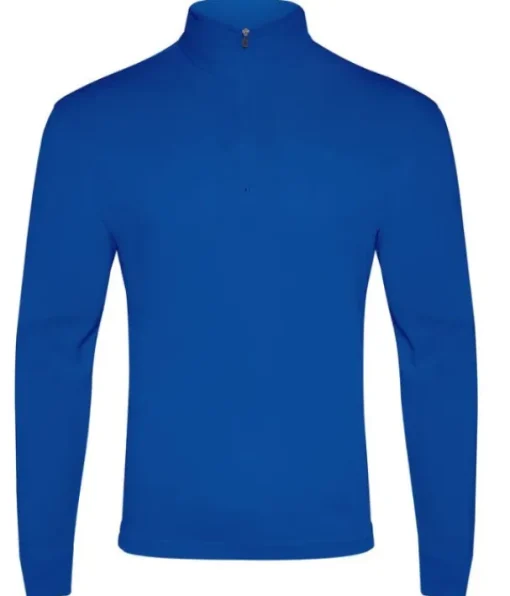BURKE CREW LONG SLEEVE POLO - BLUE
