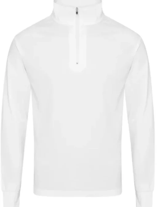 BURKE LONG SLEEVE CREW POLO -WHITE