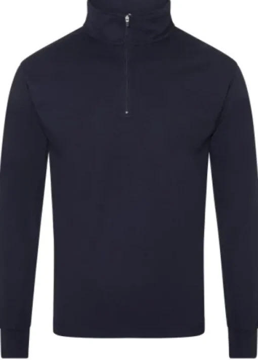 BURKE LONG SLEEVE CREW POLO - NAVY