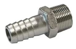 MALE HOSE TAIL - 316G STAINLESS - 1" BSP