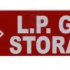 SAM ALLEN SAFETY LABEL - L.P. GAS STORAGE 100mm x 30mm 3M ADHESIVE