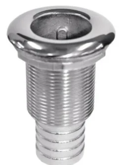 SKIN FITTINGS - 316 STAINLESS (BARBED HOSE TAIL END) 38mm