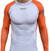 VAIKOBI VOCEAN LONG SLEEVE FITTED UV TOP- SILVER - UNISEX - ORANGE / SILVER - DISCONTINUED STYLE - LAST STOCK